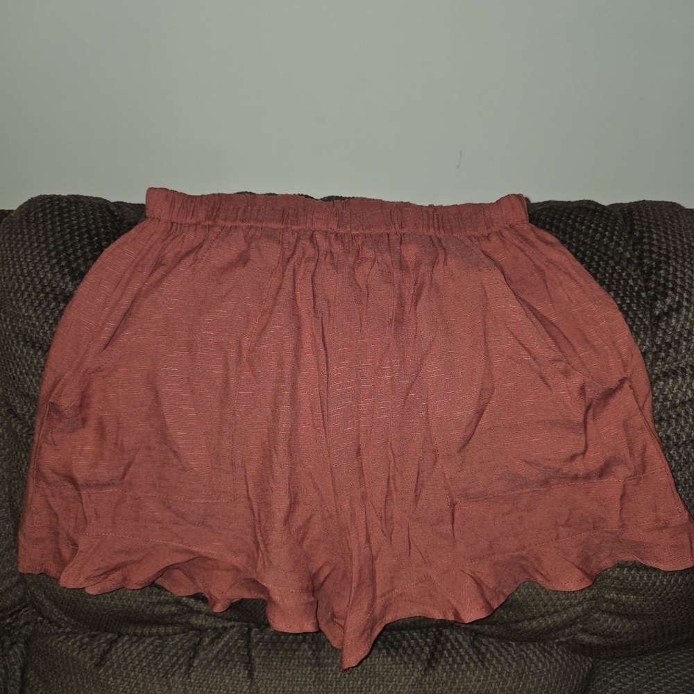 Fate Rust Elastic Waist Shorts